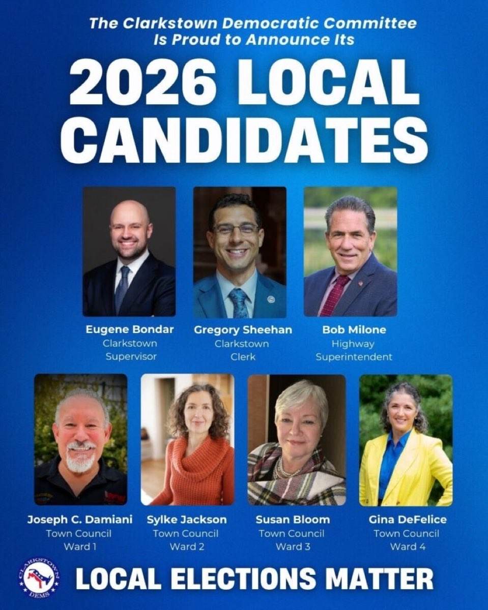 Clarkstown Democratic Committee 2026 local candidates
