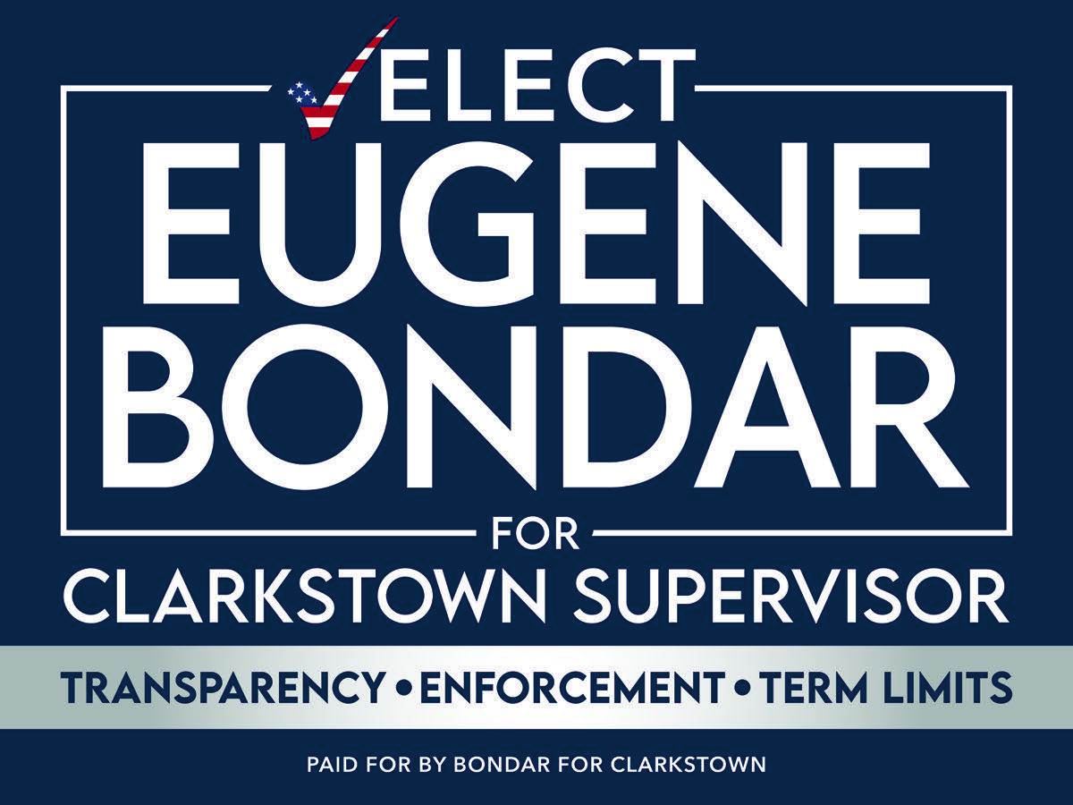 Bondar for Clarkstown 24x18 yard sign